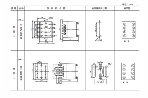JWL-11繼電器開孔尺寸及技術參數(shù)